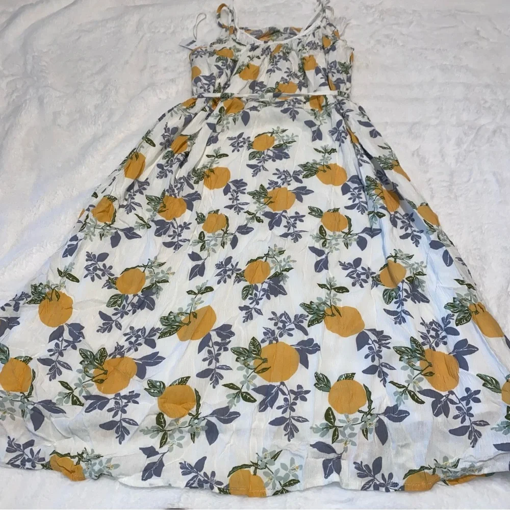Lined Fruit Midi Dress - Picture 5 of 9